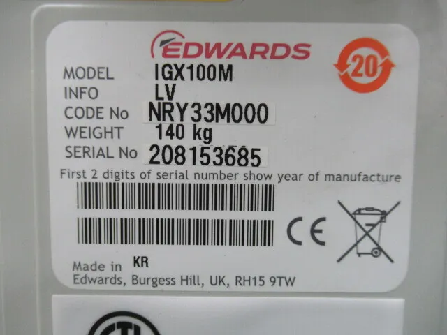 en_エドワーズ iGX100M en_ドライポンプ Detail Image - ASKINDEX Korea