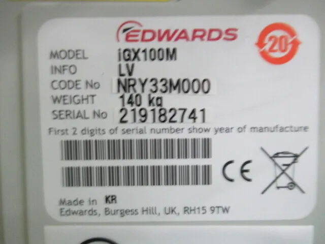 en_エドワーズ iGX100M en_ドライポンプ Detail Image - ASKINDEX Korea