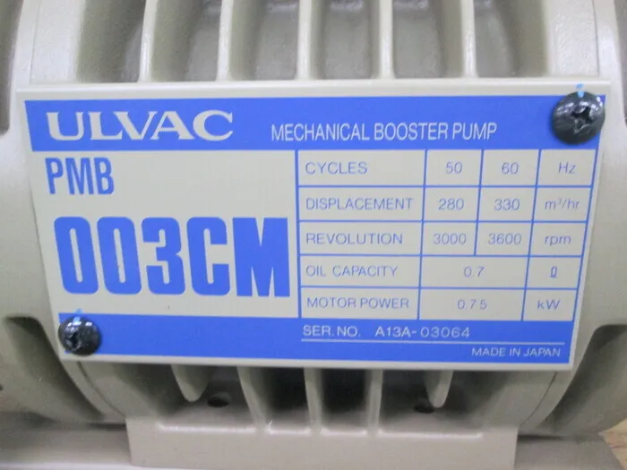 ULVAC PMB-003CM Mechanical booster pump Detail Image - ASKINDEX Korea