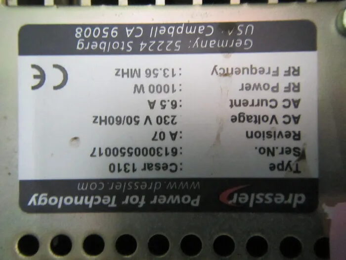 en_アドバンスドエナジー CESAR1310 en_RF電源 Detail Image - ASKINDEX Korea