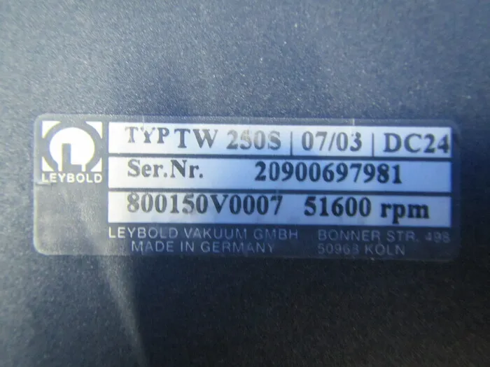 en_ライボルト TW250S en_ターボ分子ポンプ Detail Image - ASKINDEX Korea