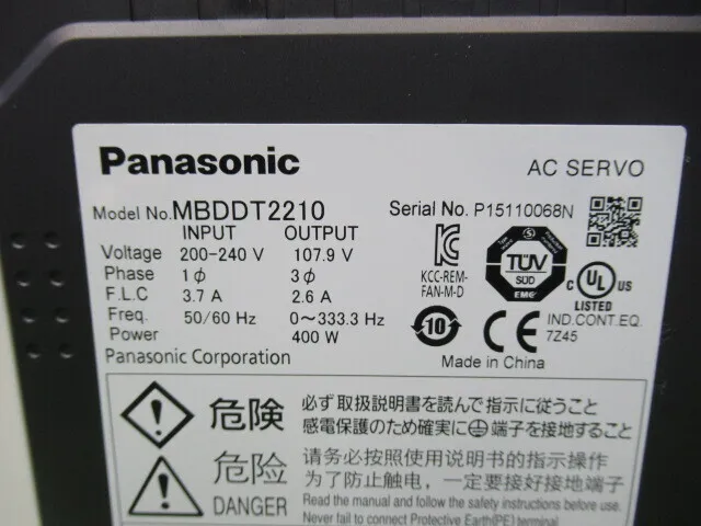 en_パナソニック MBDDT2210 en_ACサーボドライバー Detail Image - ASKINDEX Korea