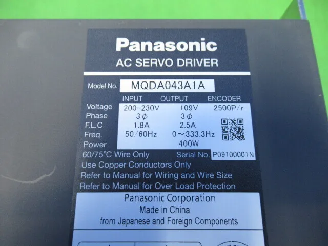 en_パナソニック MQDA043A1A en_ACサーボドライバー Detail Image - ASKINDEX Korea