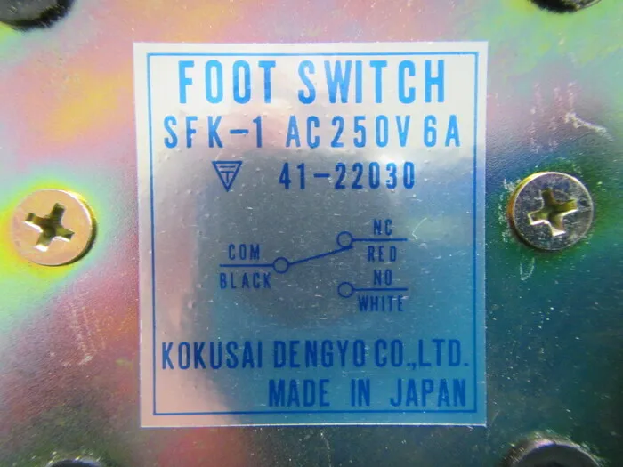 ko_国際電業 SFK-1 ko_フットスイッチ 상세 이미지 - ASKINDEX 코리아