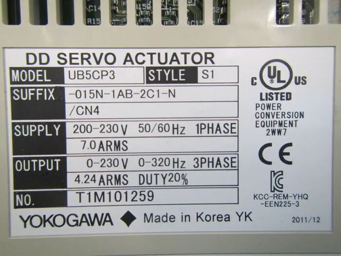 en_横河電機 UB5CP3-S1-015N-1AB-2C1-N/CN4 en_サーボドライバー Detail Image - ASKINDEX Korea