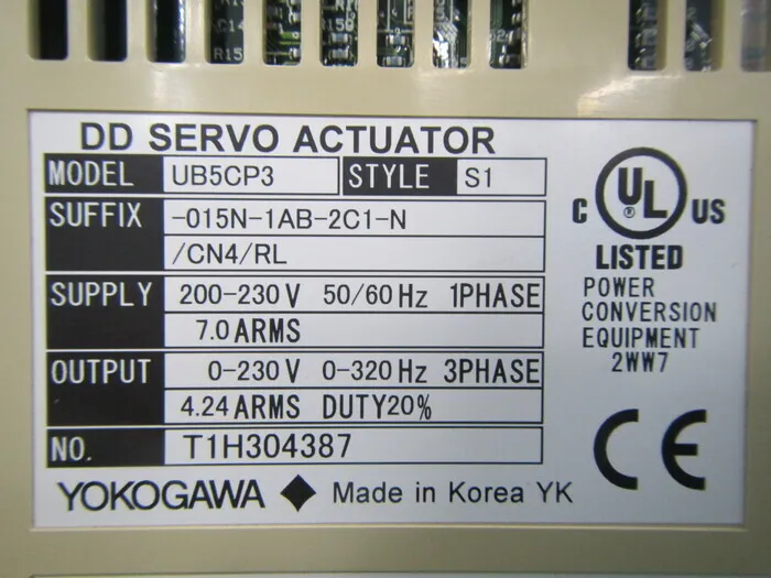 en_横河電機 UB5CP3-S1-015N-1AB-2C1-N/CN4/RL en_サーボドライバー Detail Image - ASKINDEX Korea