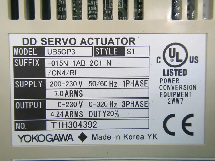 en_横河電機 UB5CP3-S1-015N-1AB-2C1-N/CN4/RL en_サーボドライバー Detail Image - ASKINDEX Korea