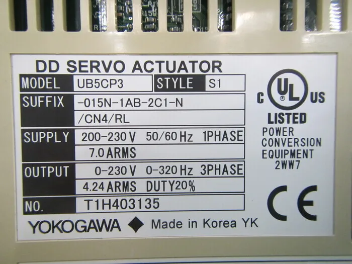 en_横河電機 UB5CP3-S1-015N-1AB-2C1-N/CN4/RL en_サーボドライバー Detail Image - ASKINDEX Korea