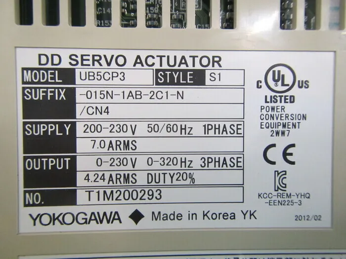 en_横河電機 UB5CP3-S1-015N-1AB-2C1-N/CN4 en_サーボドライバー Detail Image - ASKINDEX Korea
