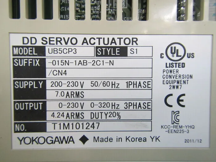en_横河電機 UB5CP3-S1-015N-1AB-2C1-N/CN4 en_サーボドライバー Detail Image - ASKINDEX Korea