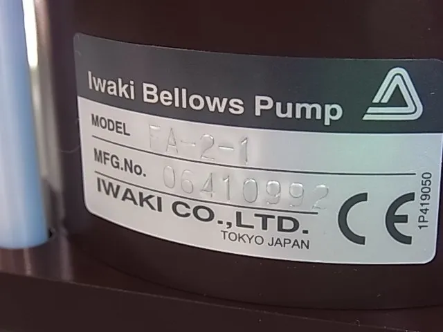 Iwaki FA-2-1 Bellows Pump Detail Image - ASKINDEX Korea