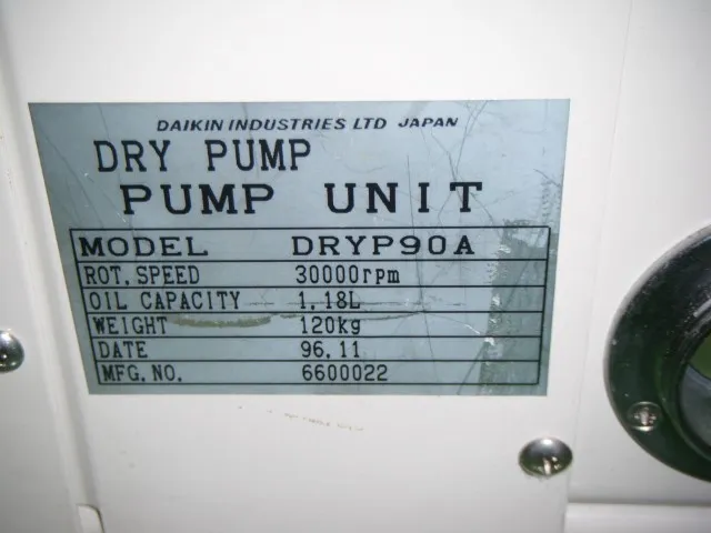 Daikin DRYP90A Dry Pump Unit Detail Image - ASKINDEX Korea