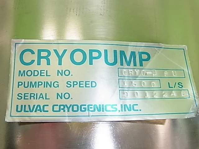 알백 CRYO-U 8U 크라이오 펌프(8인치) 상세 이미지 - ASKINDEX 코리아